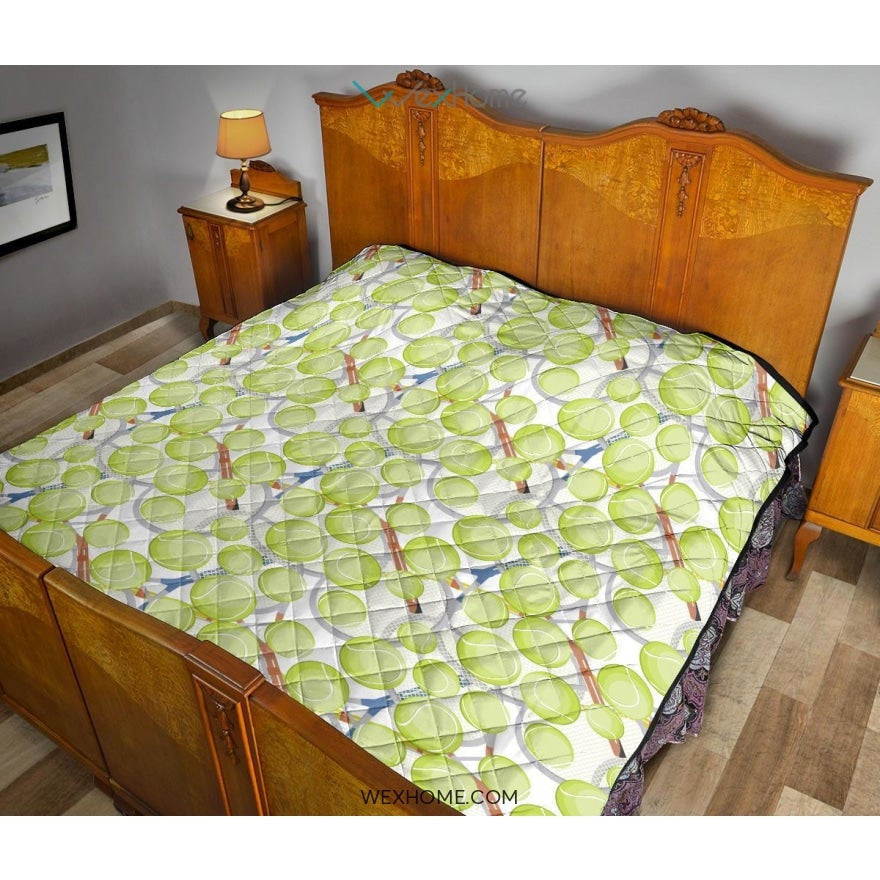 Tennis Pattern Print Design 01 Premium Quilt