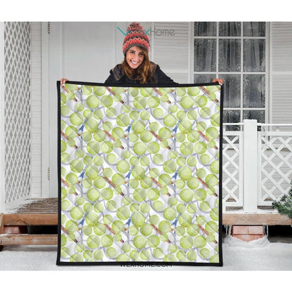 Tennis Pattern Print Design 01 Premium Quilt