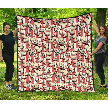 Popcorn Pattern Print Design 05 Premium Quilt