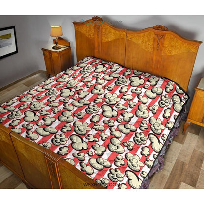 Popcorn Pattern Print Design 05 Premium Quilt