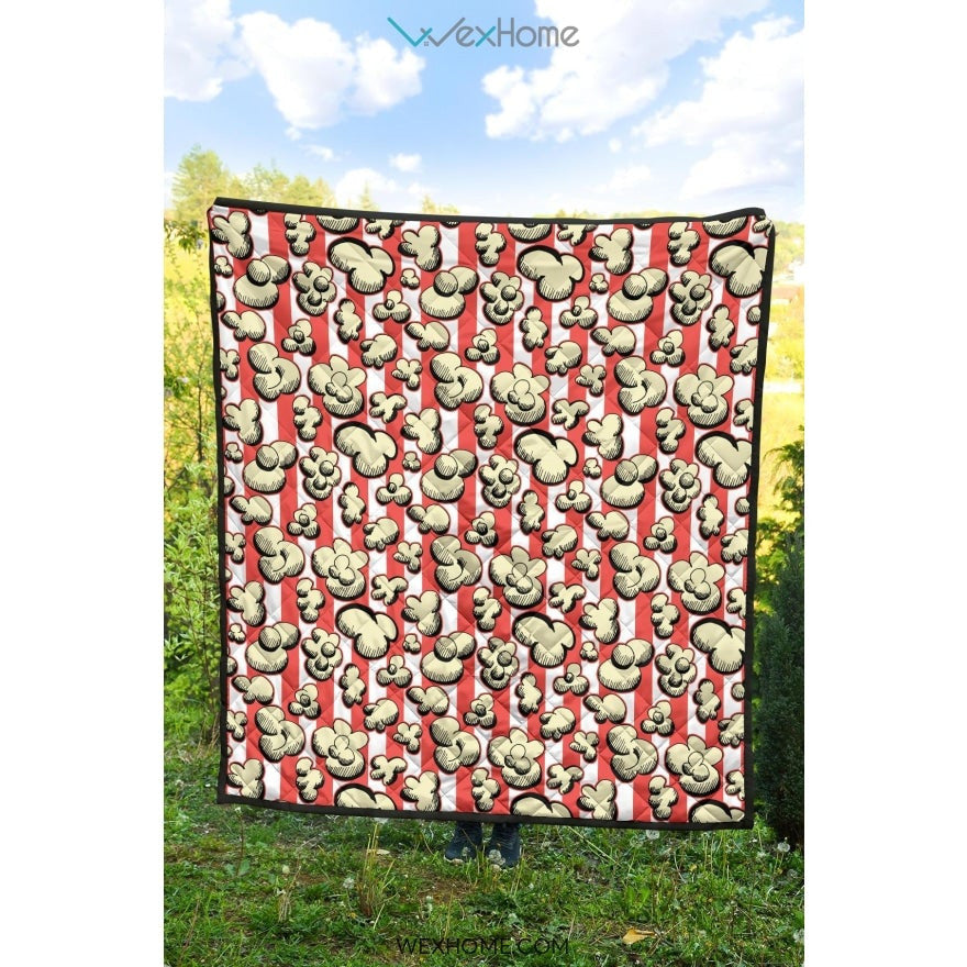 Popcorn Pattern Print Design 05 Premium Quilt
