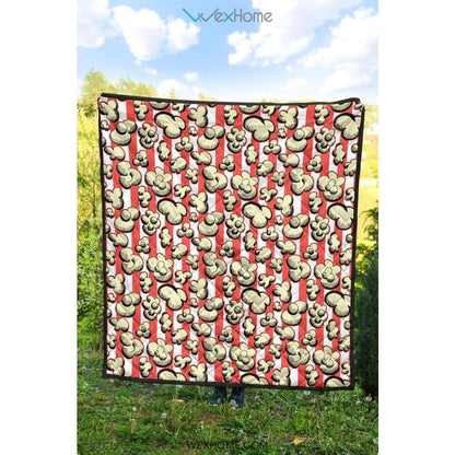 Popcorn Pattern Print Design 05 Premium Quilt