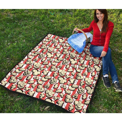 Popcorn Pattern Print Design 05 Premium Quilt