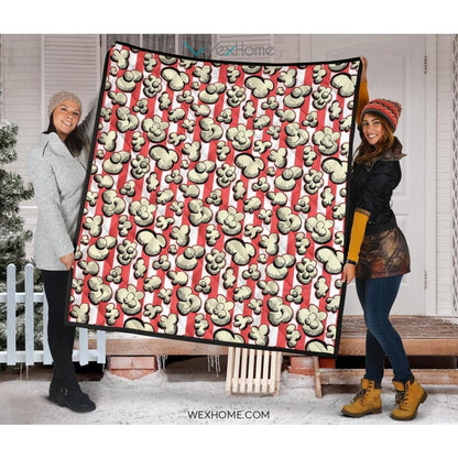 Popcorn Pattern Print Design 05 Premium Quilt