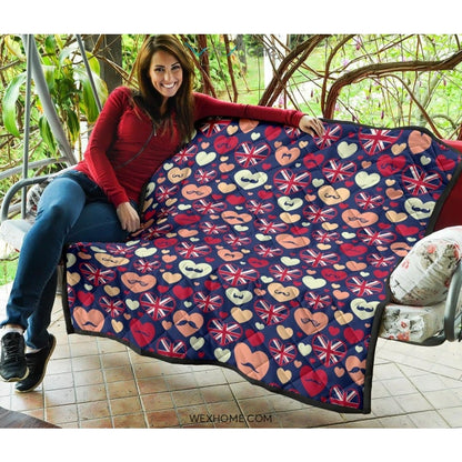 British Pattern Print Design 02 Premium Quilt