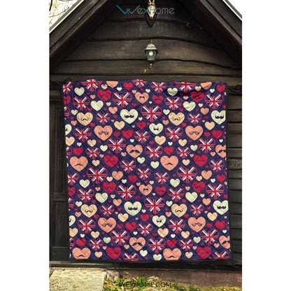 British Pattern Print Design 02 Premium Quilt