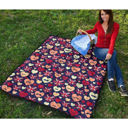 British Pattern Print Design 02 Premium Quilt