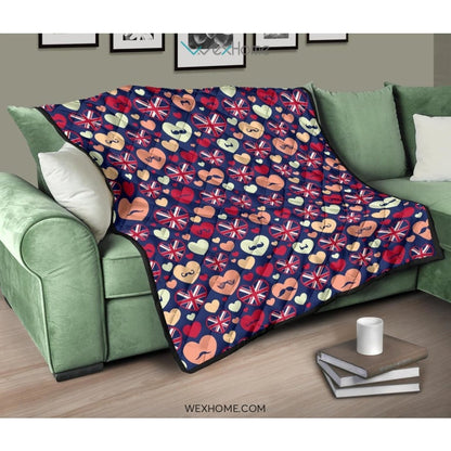 British Pattern Print Design 02 Premium Quilt