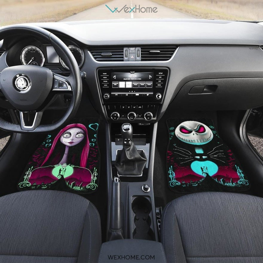 Jack And Sally Nightmare Before Christmas Front And Back Car Mats Best Car Gift 2021