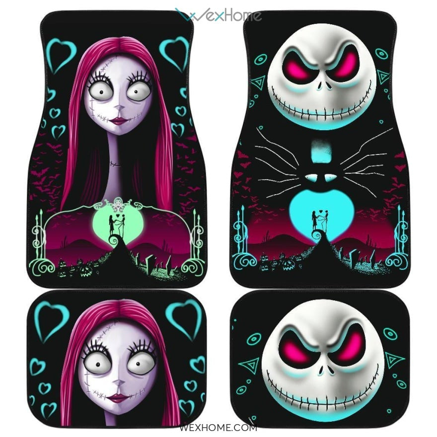 Jack And Sally Nightmare Before Christmas Front And Back Car Mats Best Car Gift 2021