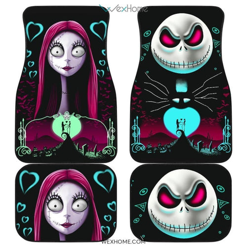 Jack And Sally Nightmare Before Christmas Front And Back Car Mats Best Car Gift 2021