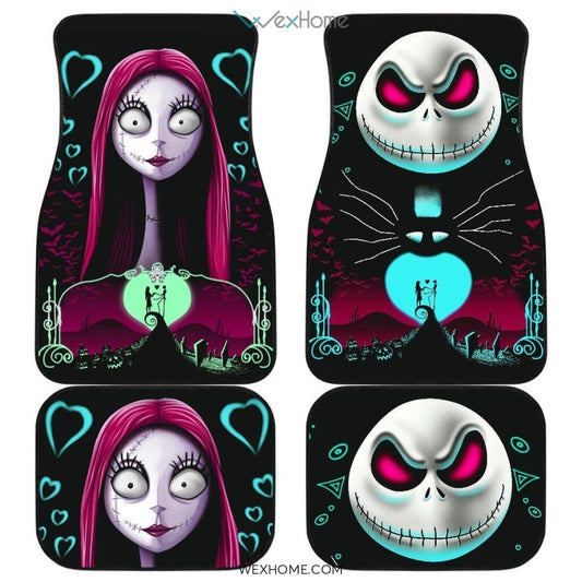 Jack And Sally Nightmare Before Christmas Front And Back Car Mats Best Car Gift 2021