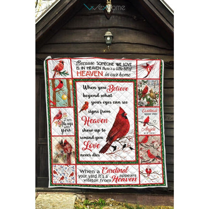 WEXHOME I Am Always With You Cardinal Premium Quilt