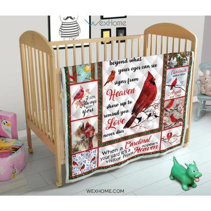 WEXHOME I Am Always With You Cardinal Premium Quilt