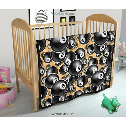 Billiard Ball Pattern Print Design 04 Premium Quilt