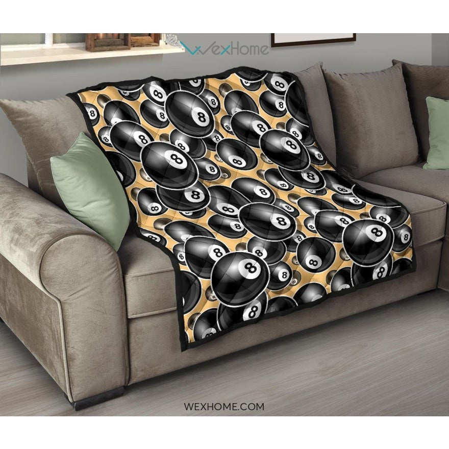 Billiard Ball Pattern Print Design 04 Premium Quilt