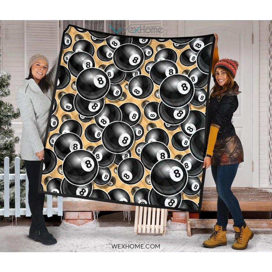 Billiard Ball Pattern Print Design 04 Premium Quilt