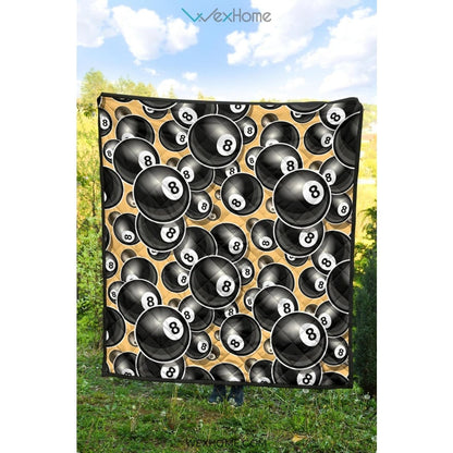 Billiard Ball Pattern Print Design 04 Premium Quilt