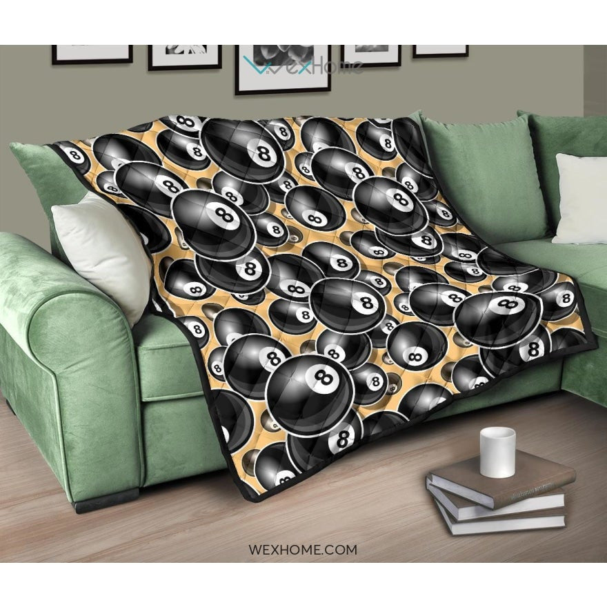 Billiard Ball Pattern Print Design 04 Premium Quilt