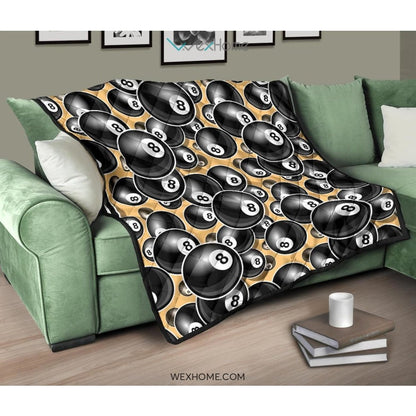 Billiard Ball Pattern Print Design 04 Premium Quilt