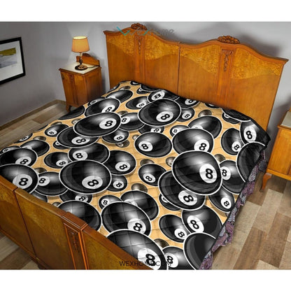 Billiard Ball Pattern Print Design 04 Premium Quilt