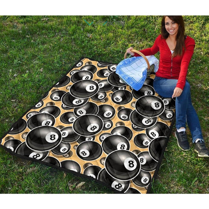 Billiard Ball Pattern Print Design 04 Premium Quilt