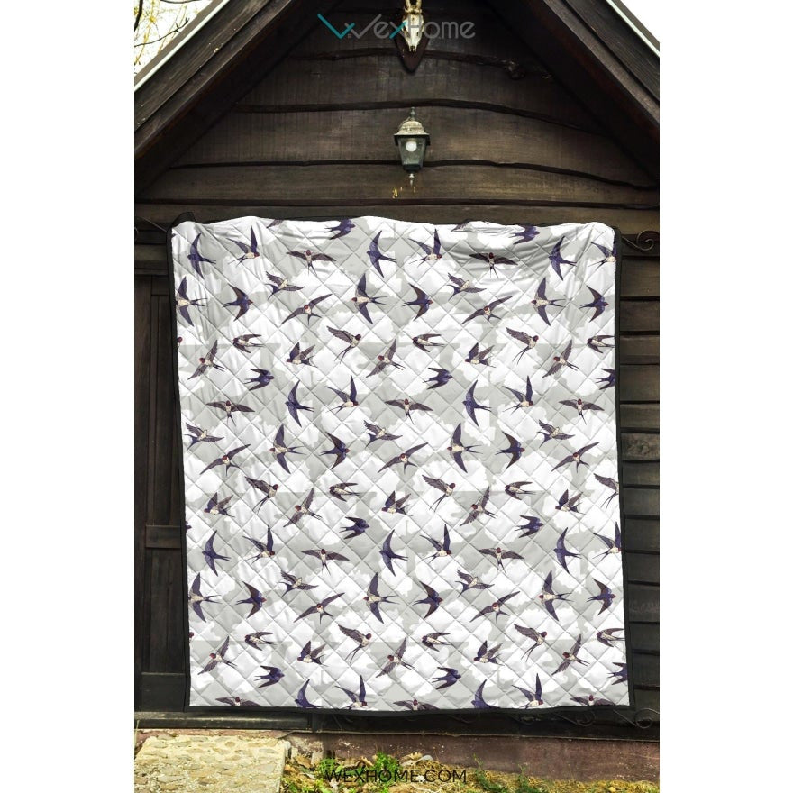 Swallow Pattern Print Design 05 Premium Quilt