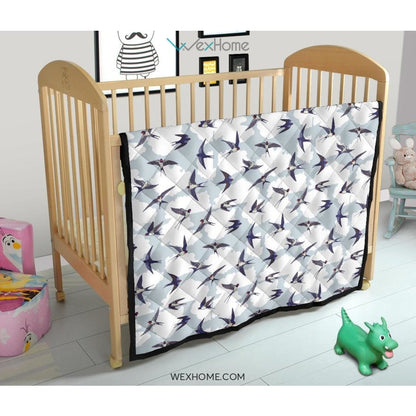 Swallow Pattern Print Design 05 Premium Quilt