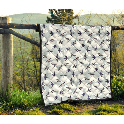 Swallow Pattern Print Design 05 Premium Quilt