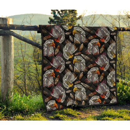 Eagle Pattern Print Design 05 Premium Quilt