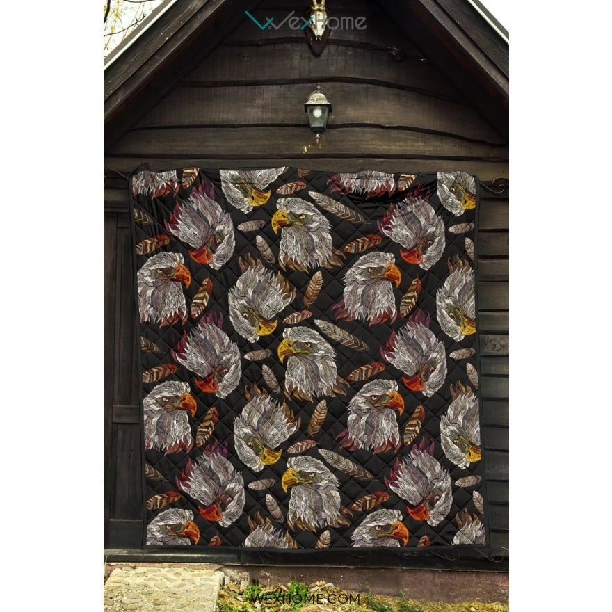 Eagle Pattern Print Design 05 Premium Quilt