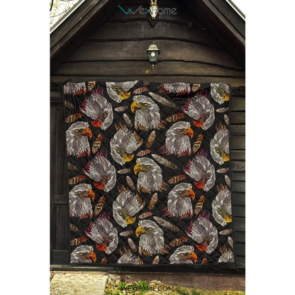 Eagle Pattern Print Design 05 Premium Quilt