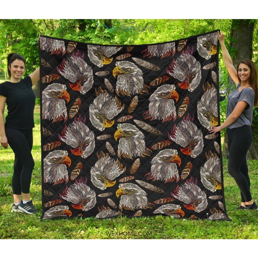 Eagle Pattern Print Design 05 Premium Quilt