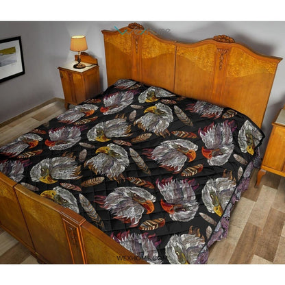 Eagle Pattern Print Design 05 Premium Quilt