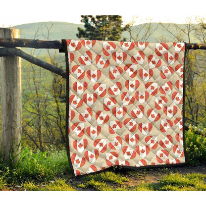 Canada Pattern Print Design 01 Premium Quilt