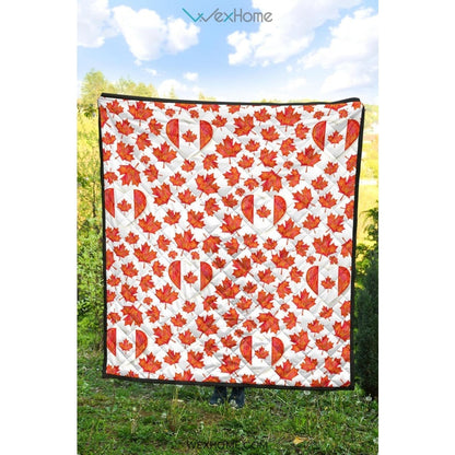 Canada Pattern Print Design 02 Premium Quilt