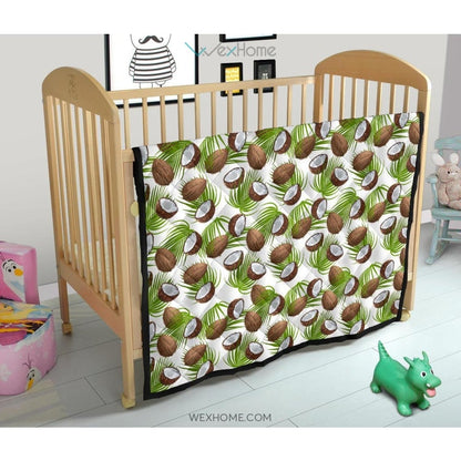 Coconut Pattern Print Design 04 Premium Quilt