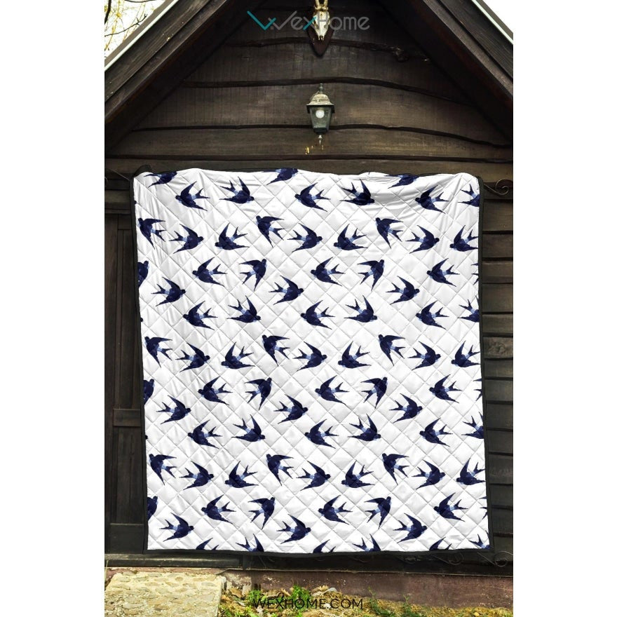 Swallow Pattern Print Design 03 Premium Quilt
