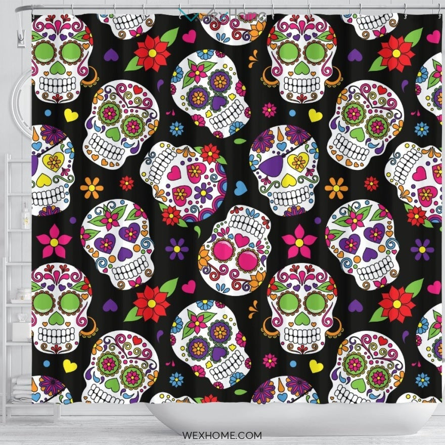 Sugar Skull Shower Curtain