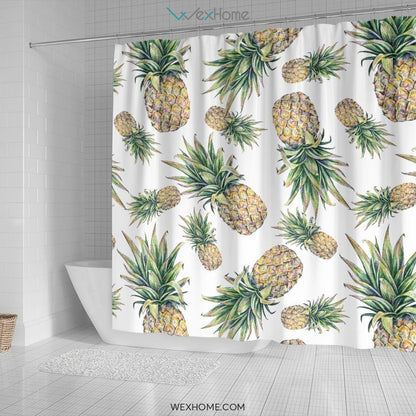 Pineapple Fruit Decor Unique Design Shower Curtain