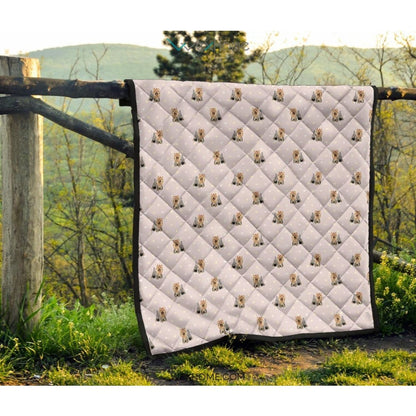 Yorkshire Terrier Pattern Print Design 02 Premium Quilt