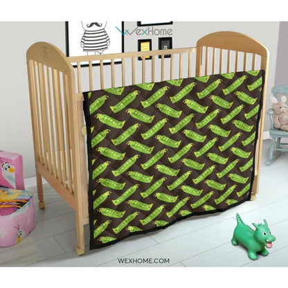 Green Peas Pattern Print Design 05 Premium Quilt