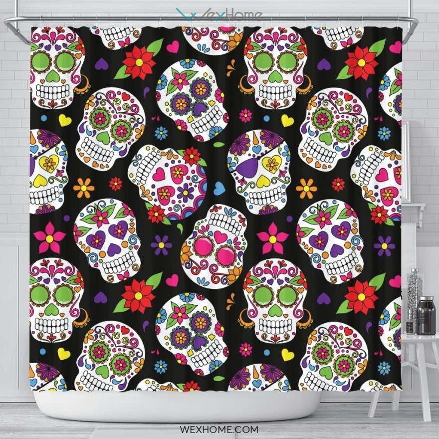 Sugar Skull Shower Curtain