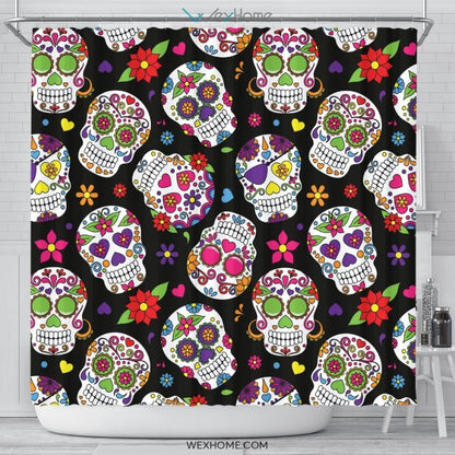 Sugar Skull Shower Curtain