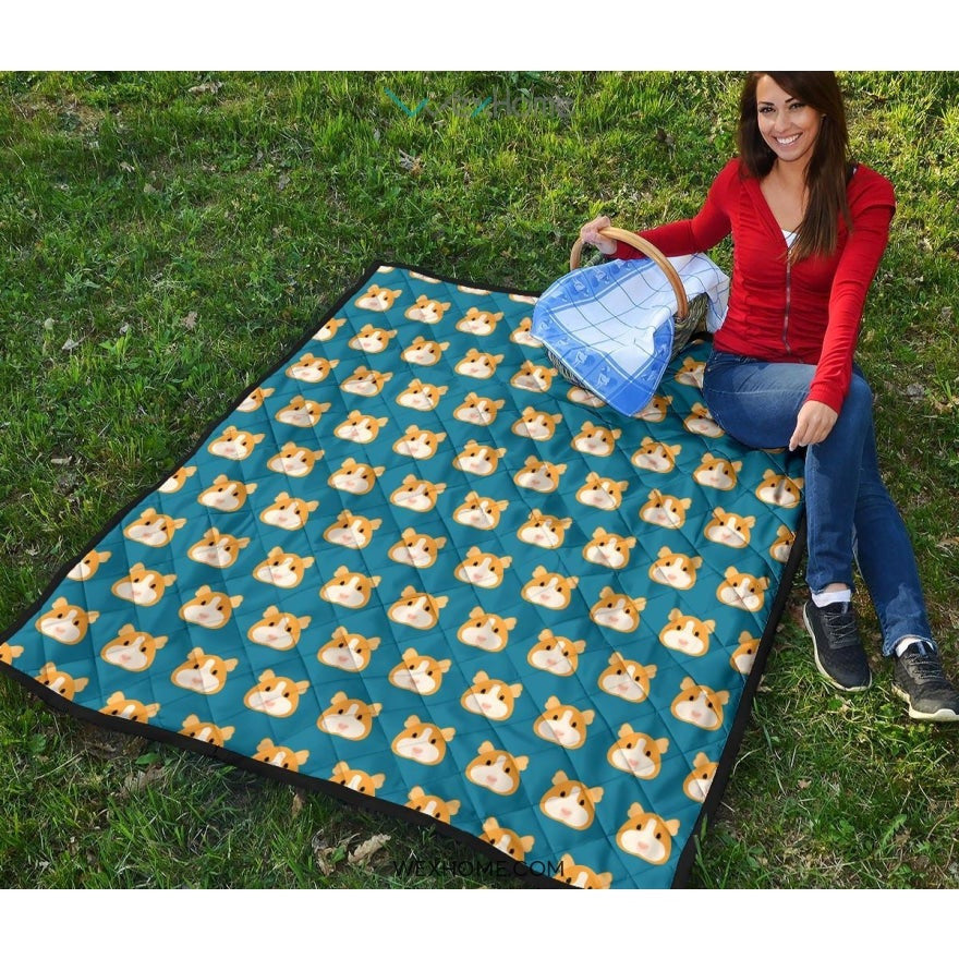 Guinea Pig Pattern Print Design 03 Premium Quilt