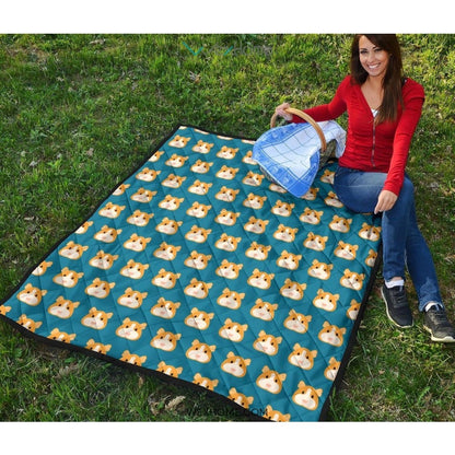 Guinea Pig Pattern Print Design 03 Premium Quilt