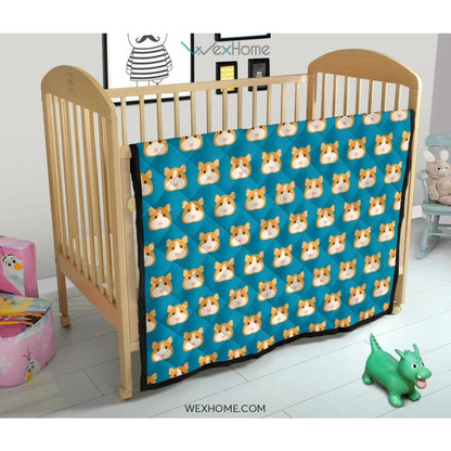 Guinea Pig Pattern Print Design 03 Premium Quilt