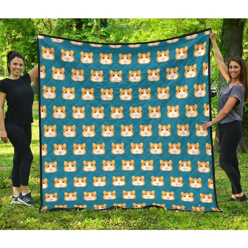 Guinea Pig Pattern Print Design 03 Premium Quilt