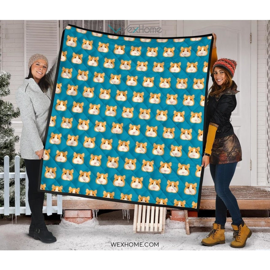 Guinea Pig Pattern Print Design 03 Premium Quilt