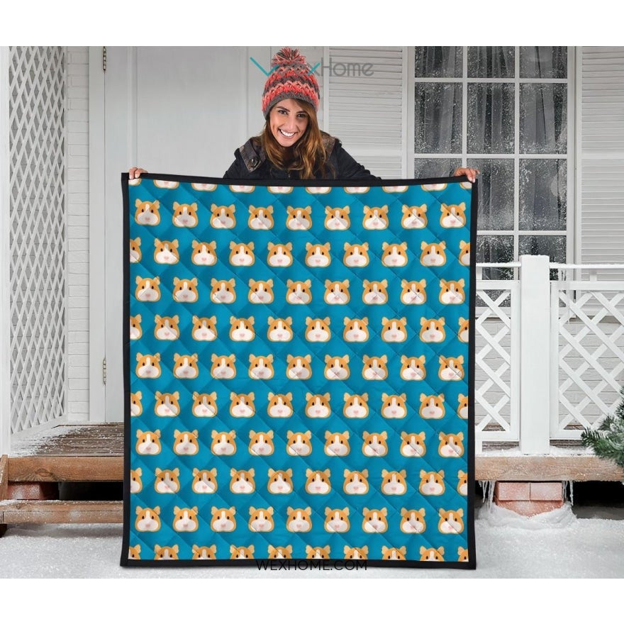 Guinea Pig Pattern Print Design 03 Premium Quilt